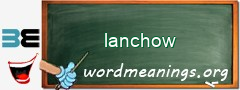 WordMeaning blackboard for lanchow